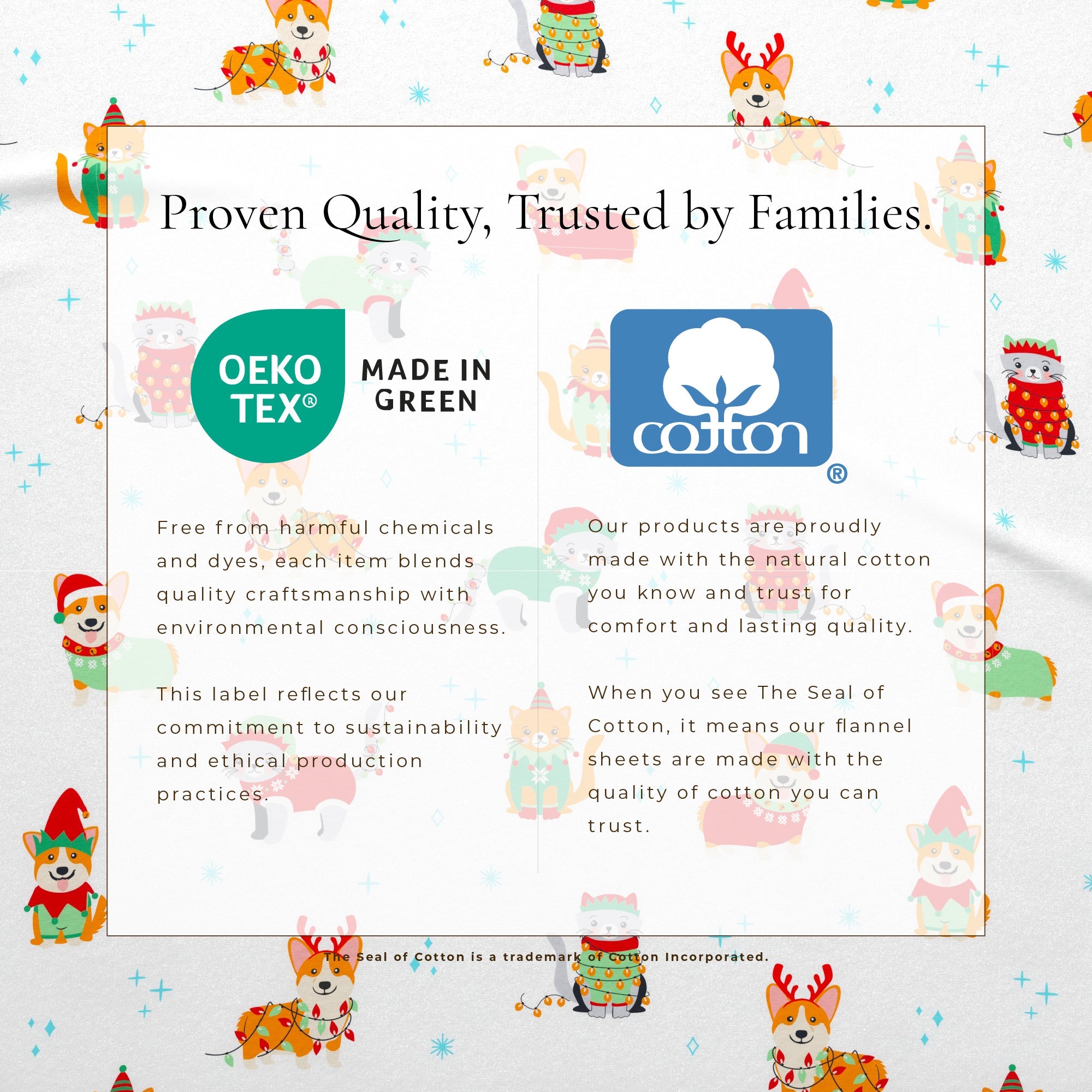 4-Piece Turkish Cotton Christmas Flannel Sheet - Whittaker Collection