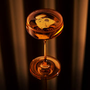 Reserve Nouveau Crystal Coupe Glasses in Amber Set of 2