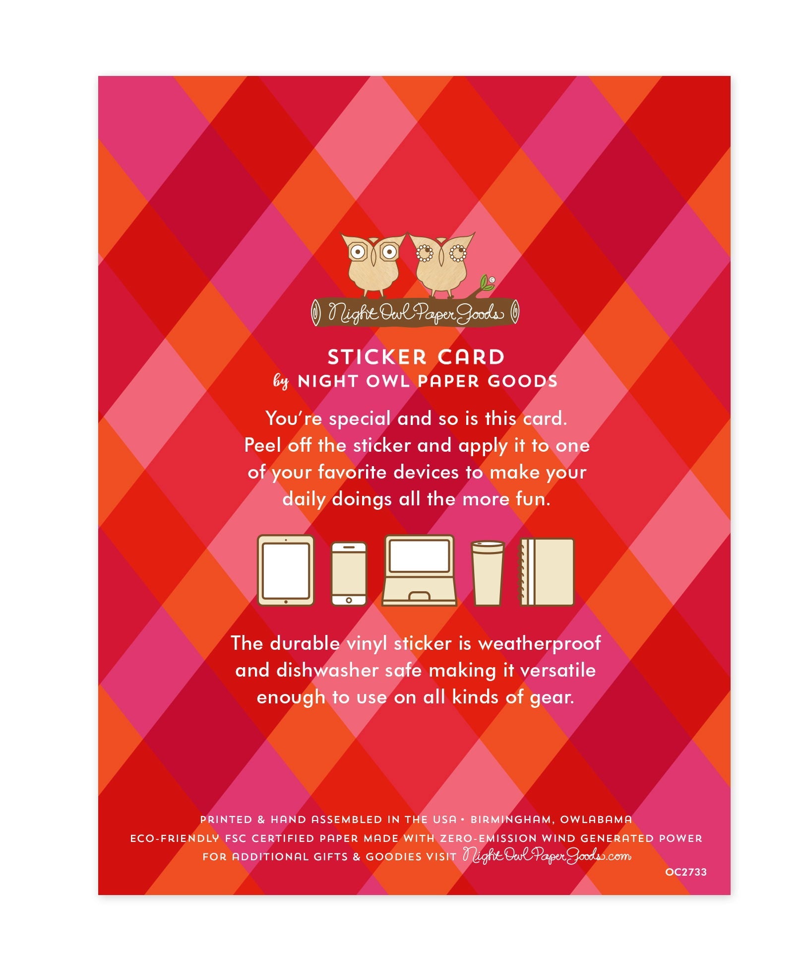 Valentine Heart Sticker Love Card