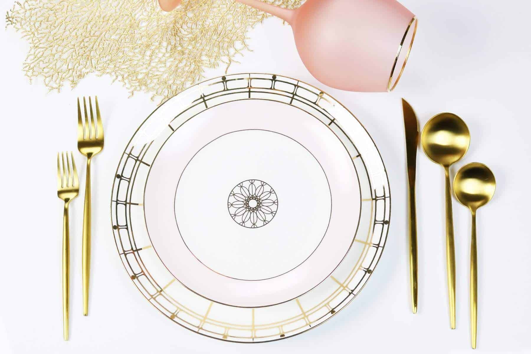 Gold Izmir Dinner Plate - Set of 4