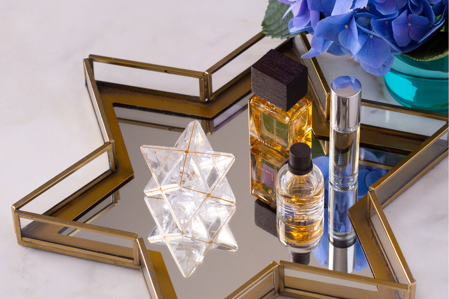 Radiant Hanukkah Candle Holder Gift Set