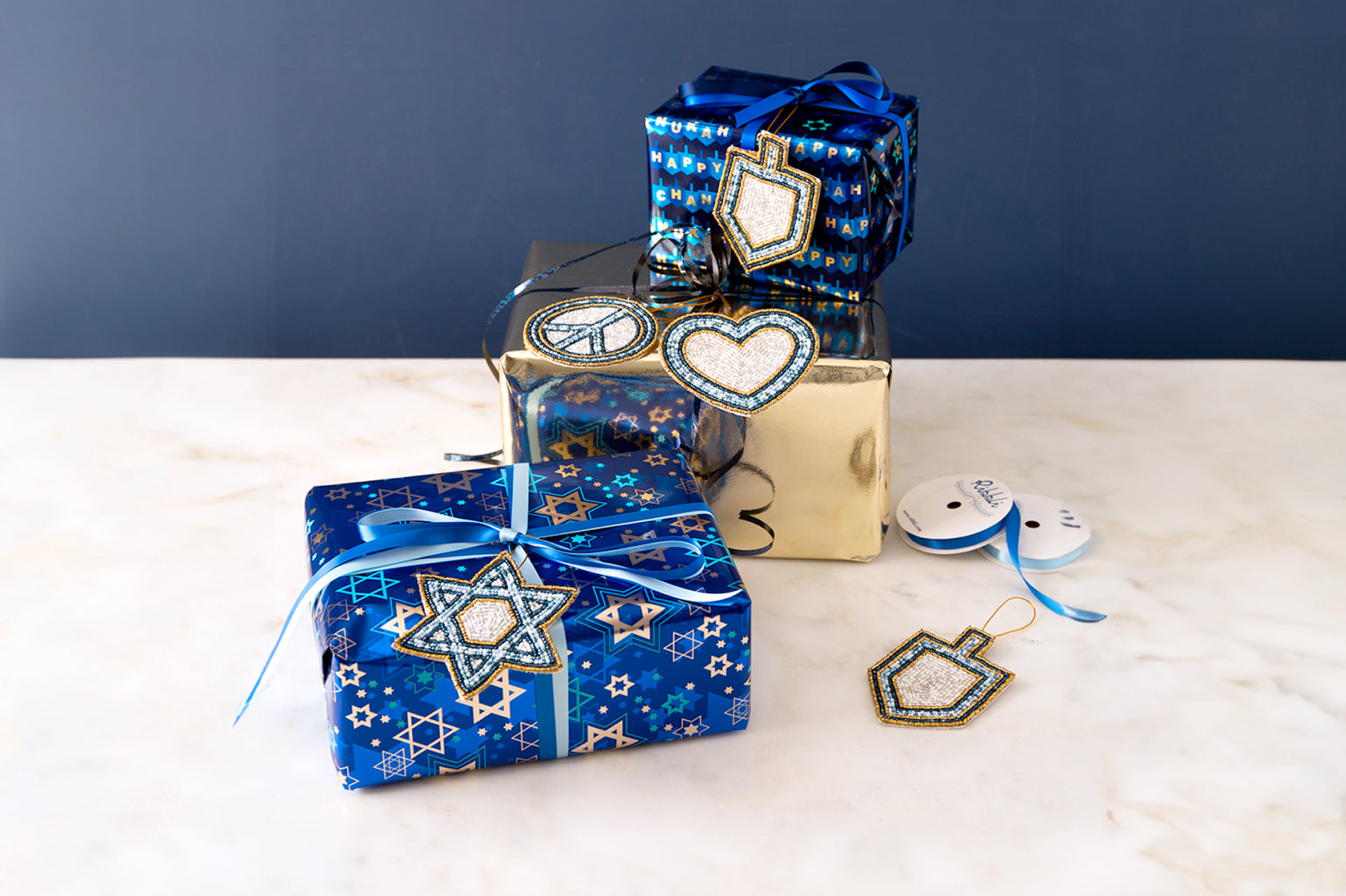 Peace, Love, Dreidel Ornament Set Holiday Decor