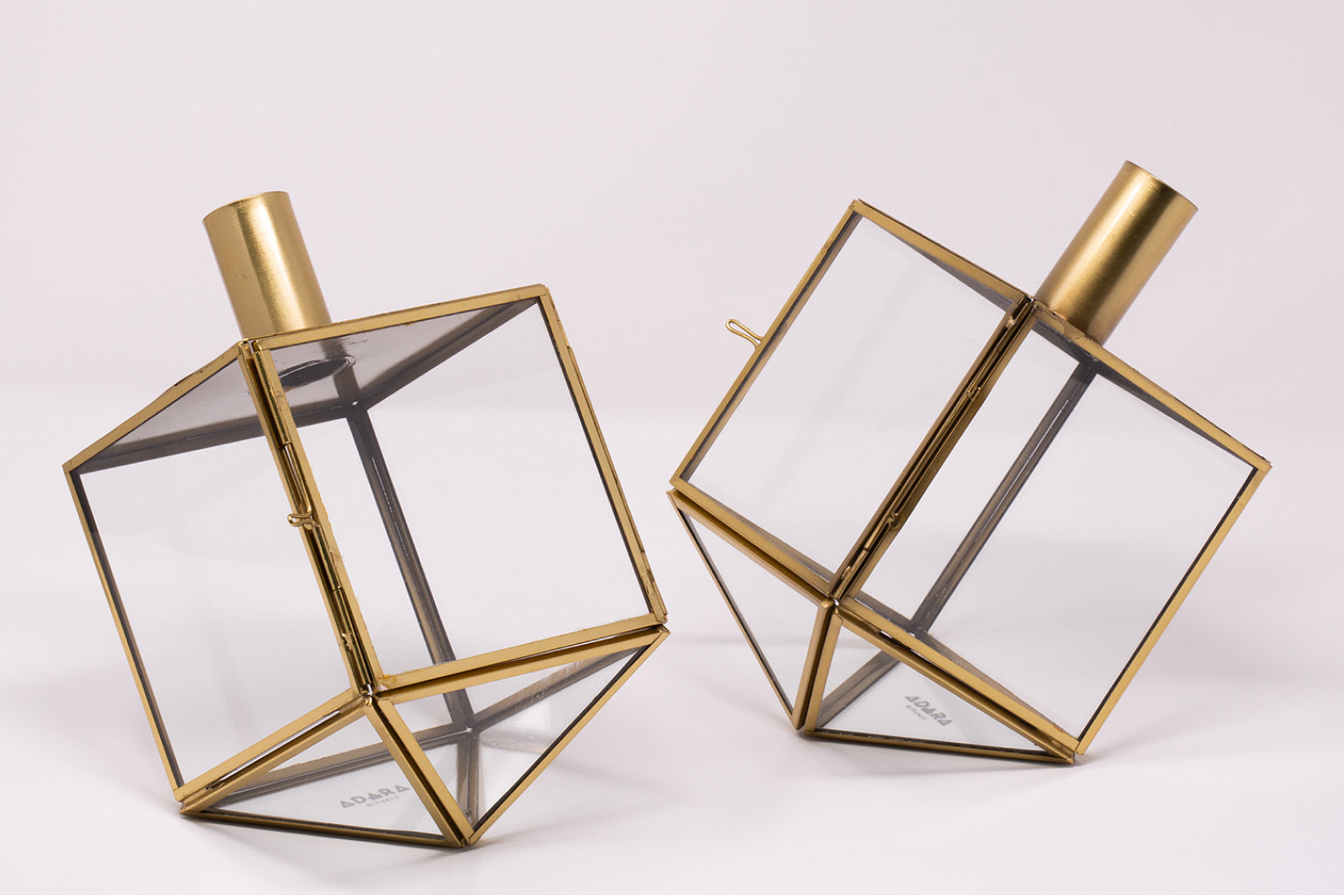 Dazzling Dreidel Duo - Holiday Decor Candle Holder