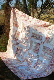 Cottage Floral Blossoming Patchwork Quilted Coverlet Bedspread Set