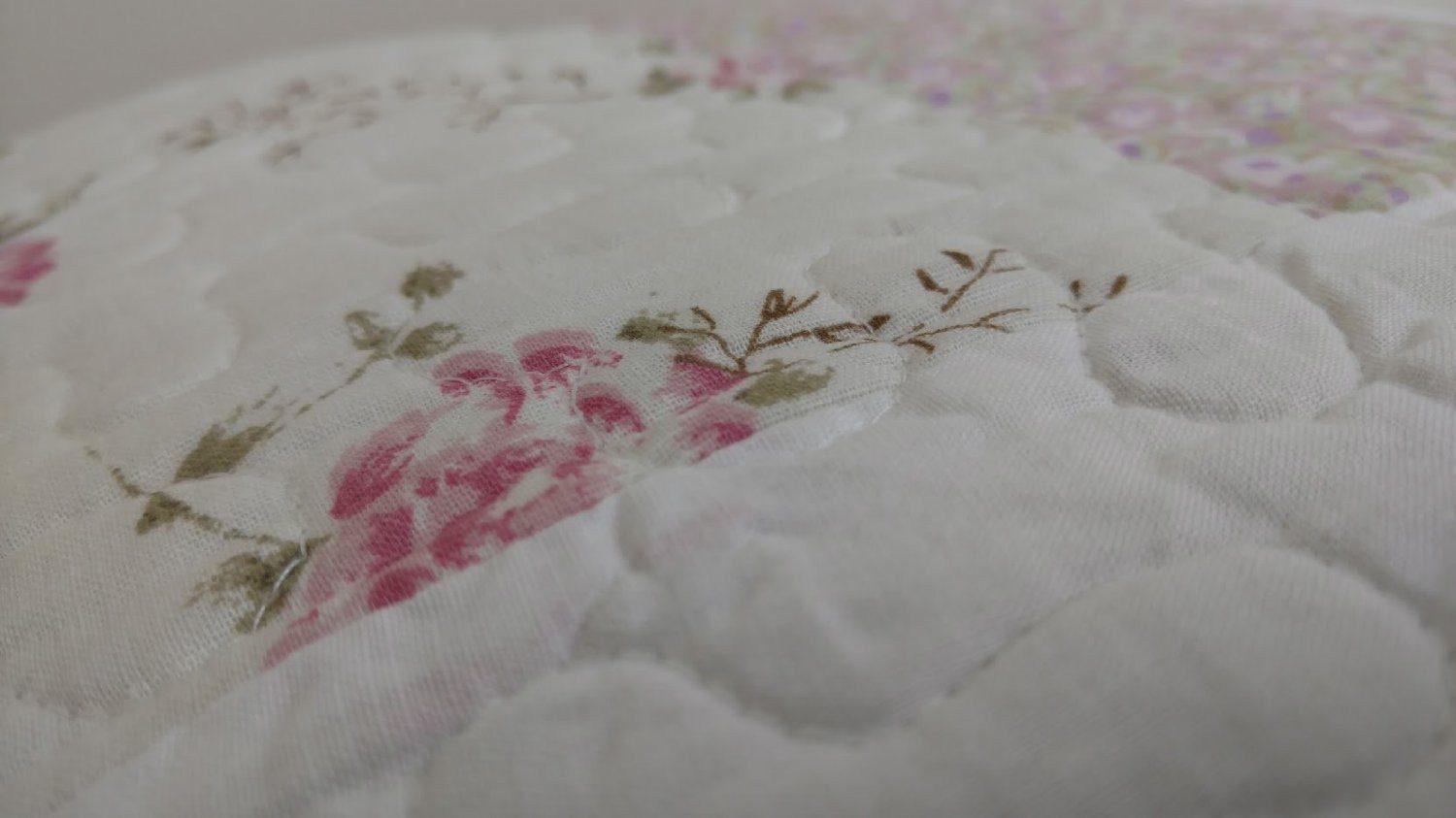 Cottage Floral Blossoming Patchwork Quilted Coverlet Bedspread Set