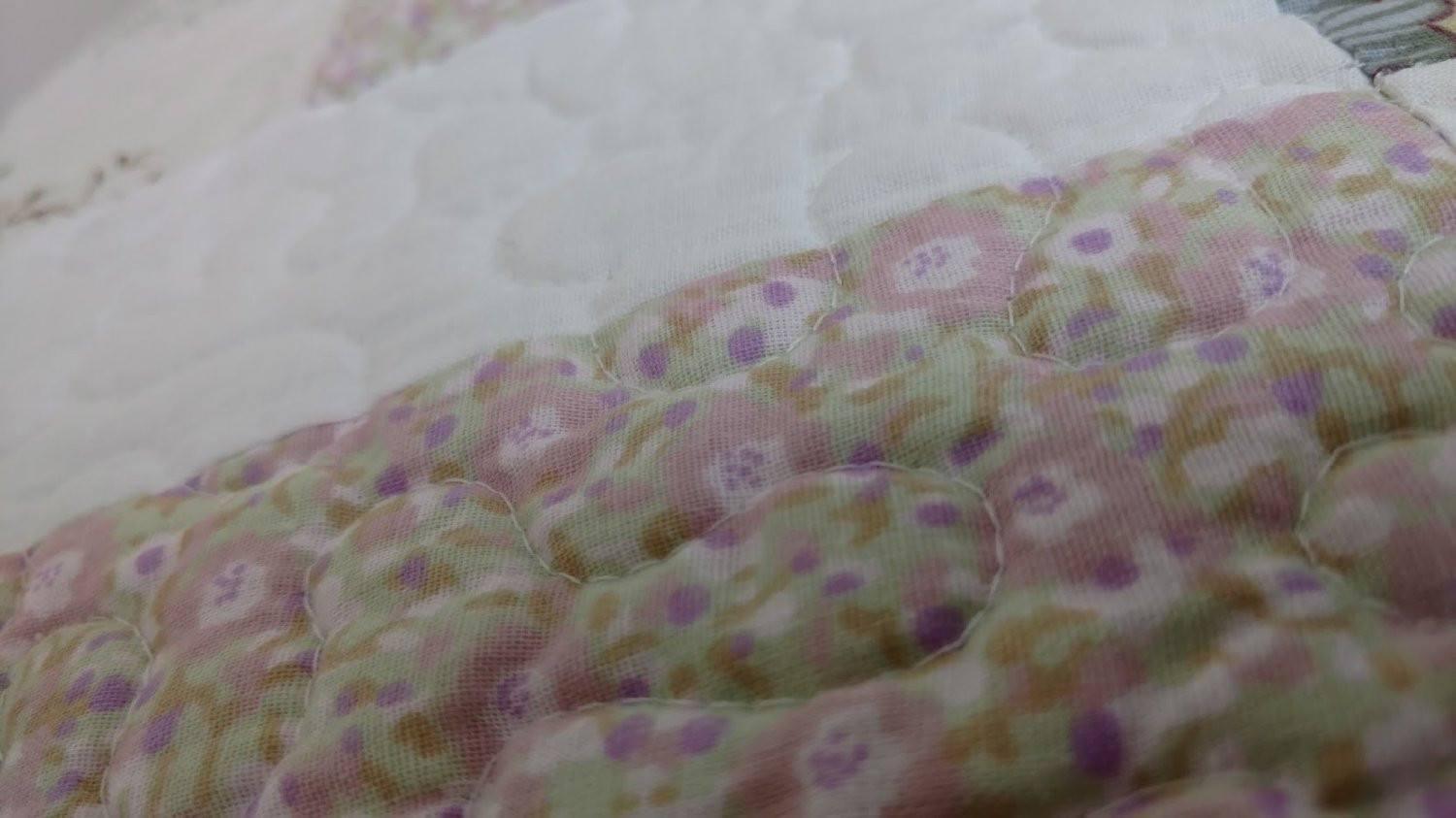 Cottage Floral Blossoming Patchwork Quilted Coverlet Bedspread Set