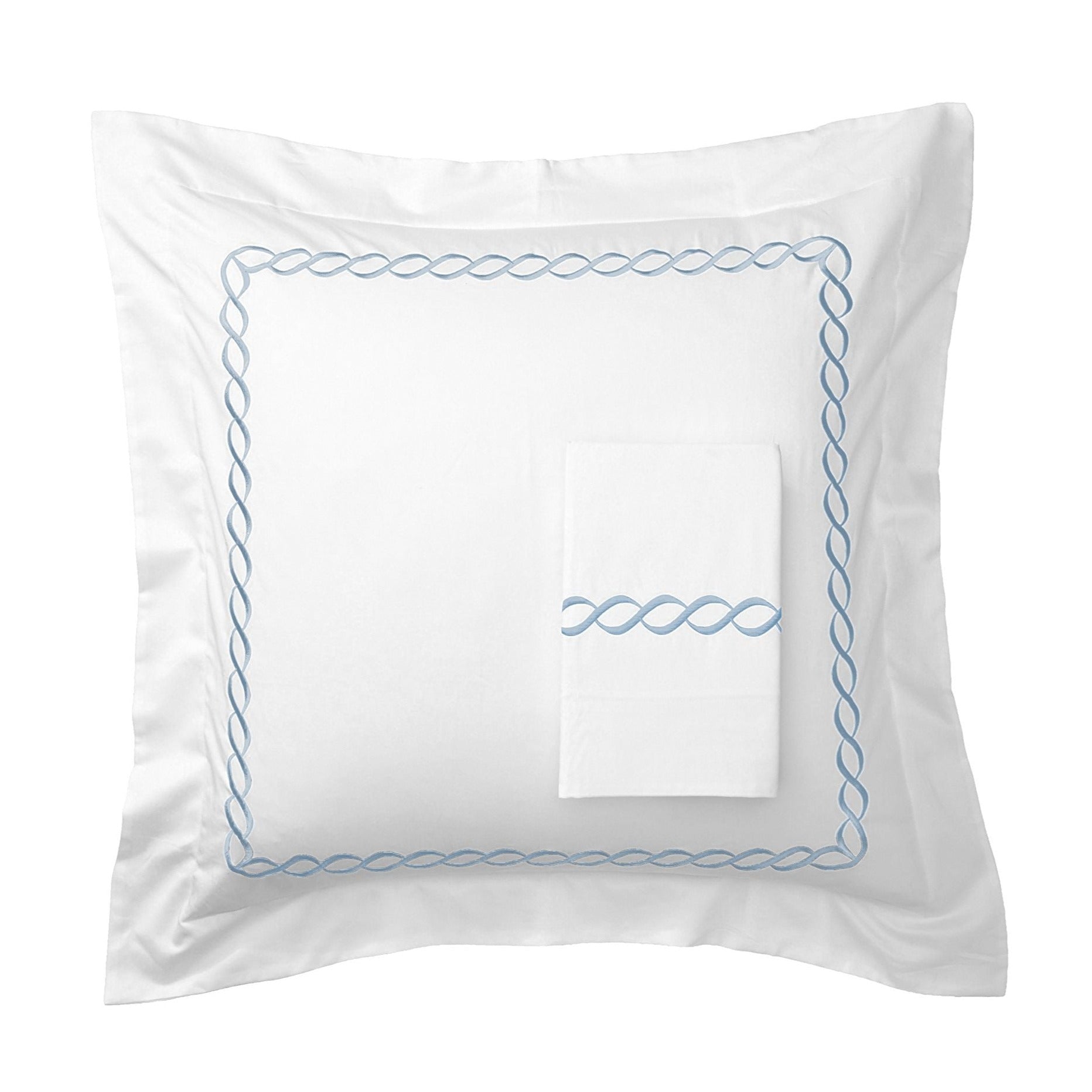 Rope Embroidered Euro Sham Pairs