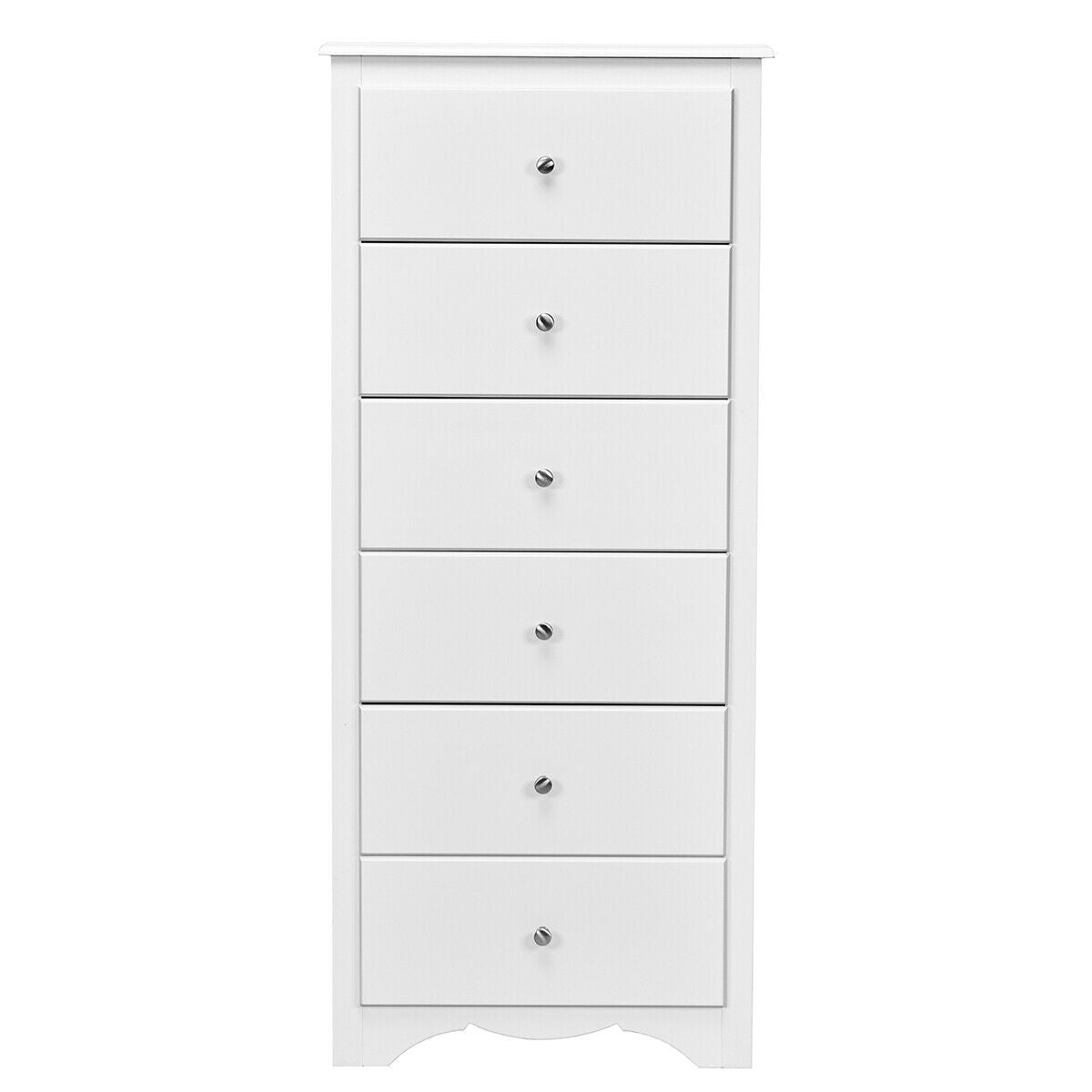 6 Drawers Chest Dresser - White