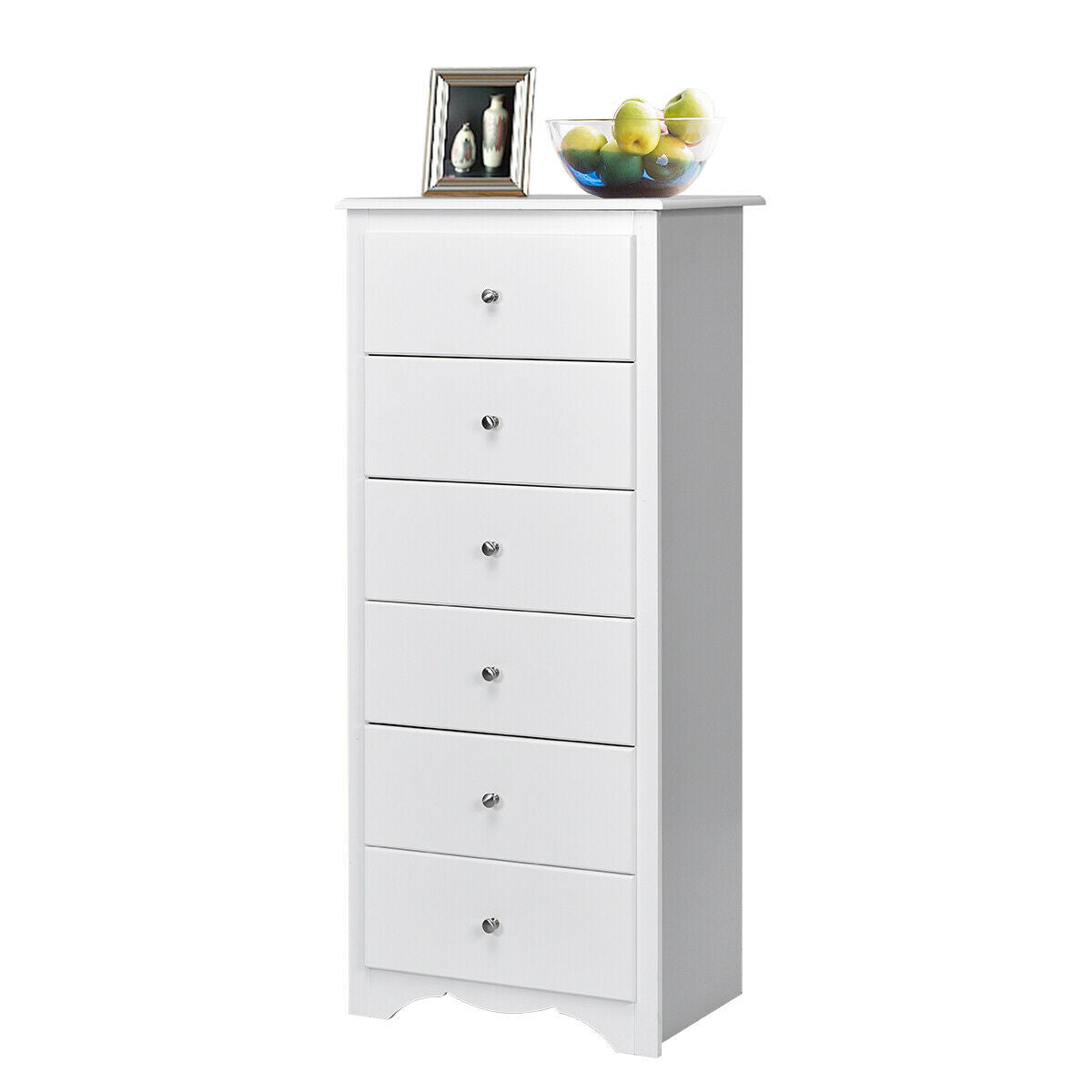 6 Drawers Chest Dresser - White