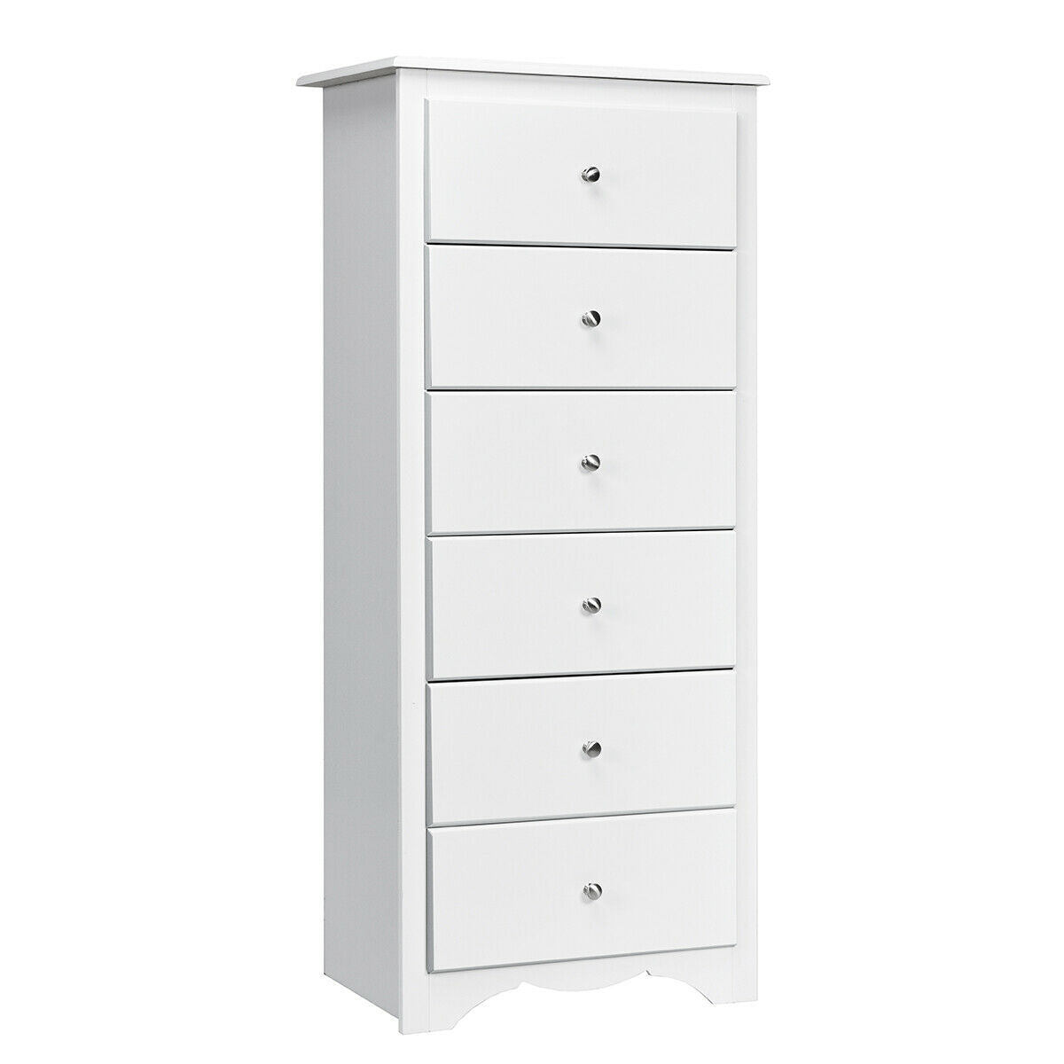 6 Drawers Chest Dresser - White