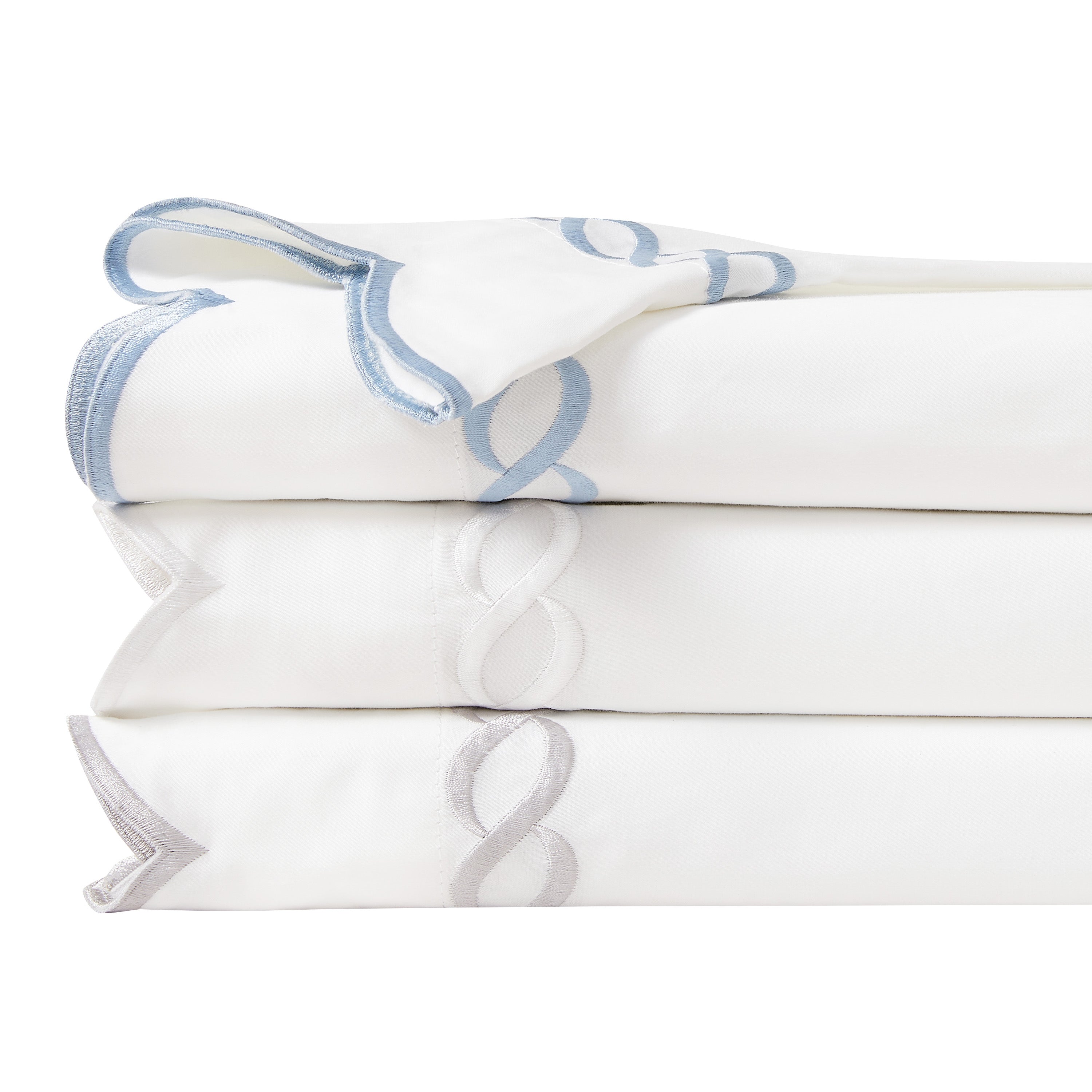 Scallop Rope Embroidered Cotton Duvet Set