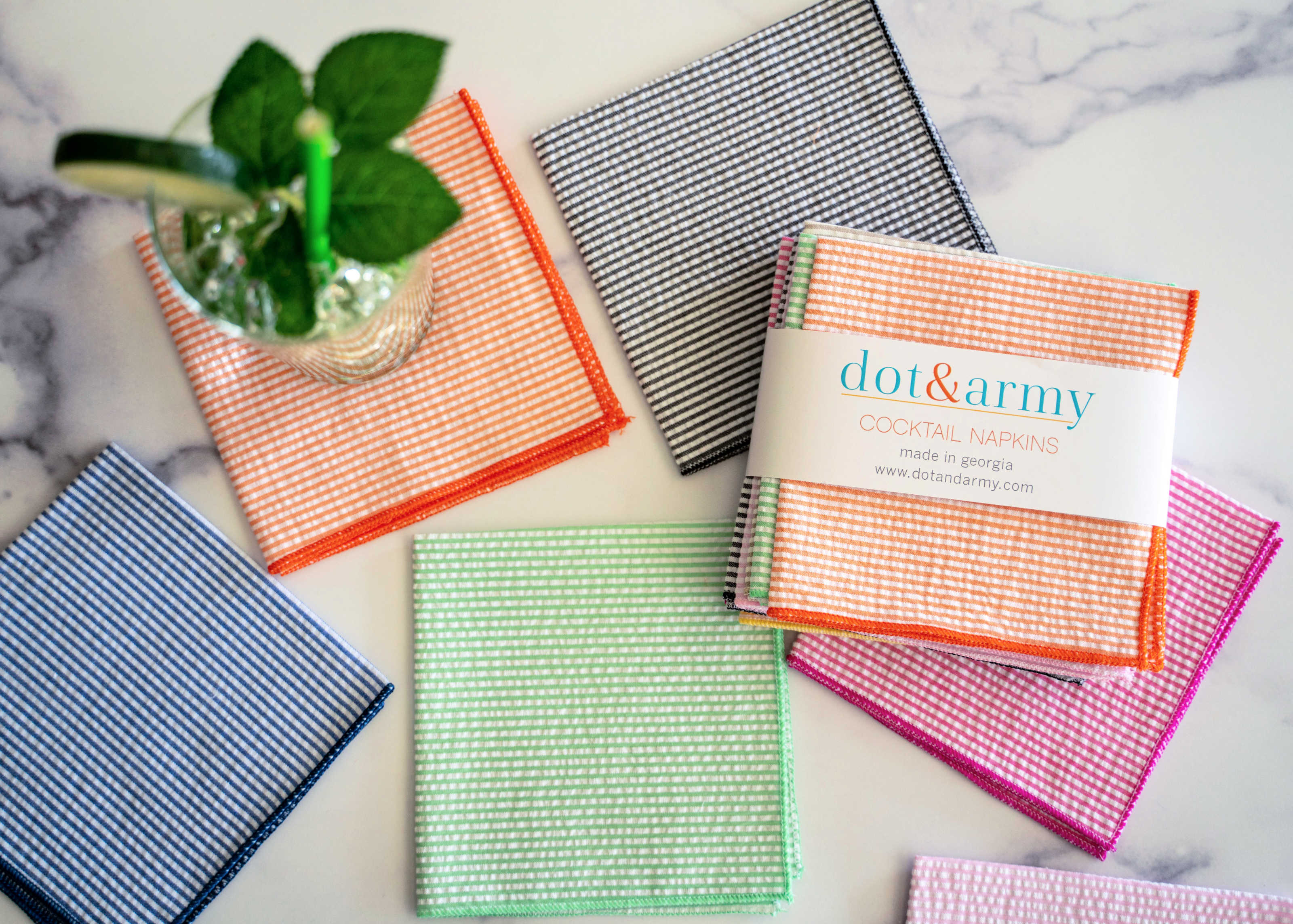 Seersucker Everyday Napkins, Set of 4