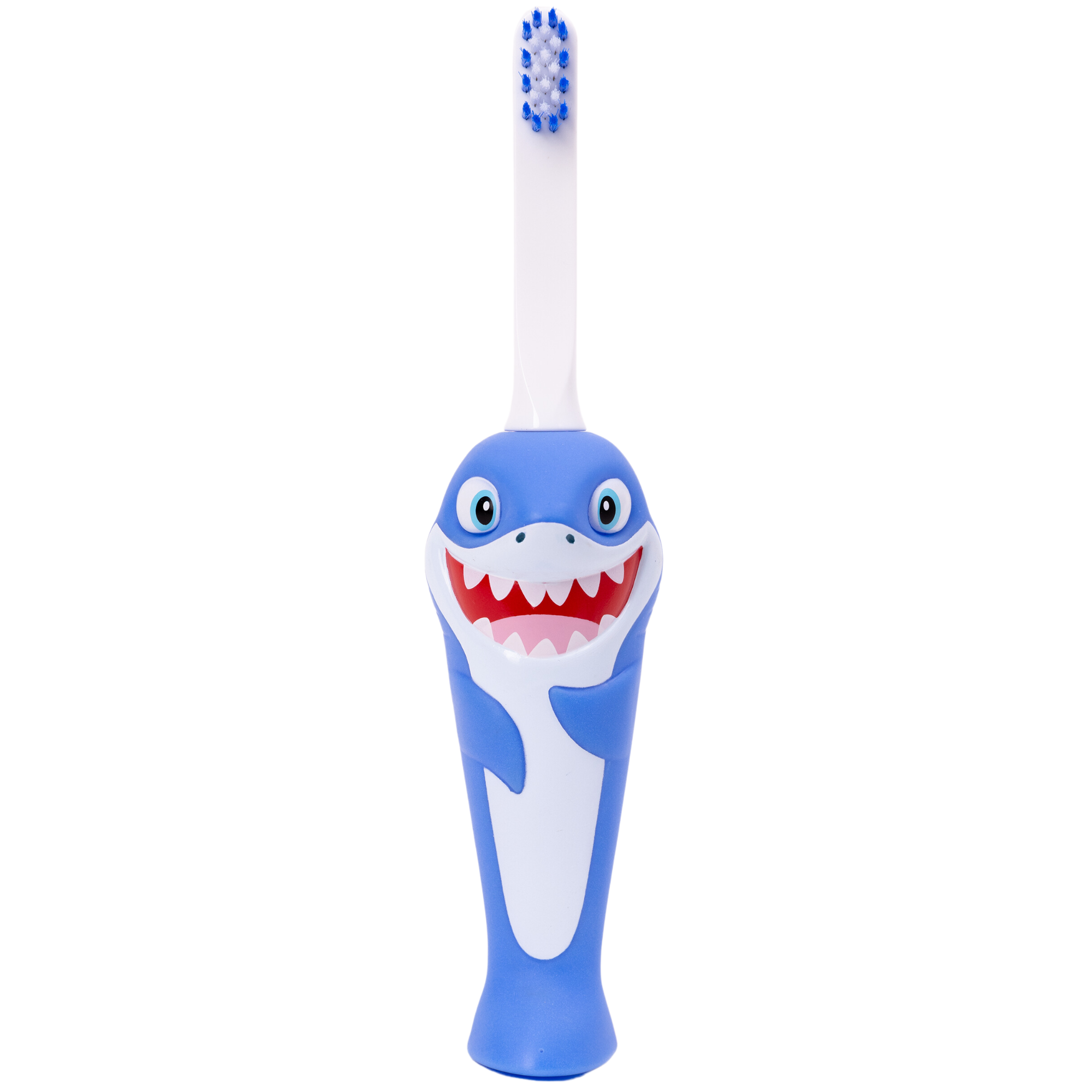 Blue shark toothbrush for kids with soft bristles and playful shark design from My Store