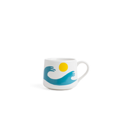 Ty Williams - Blue Waves - 12oz Crescent Mug