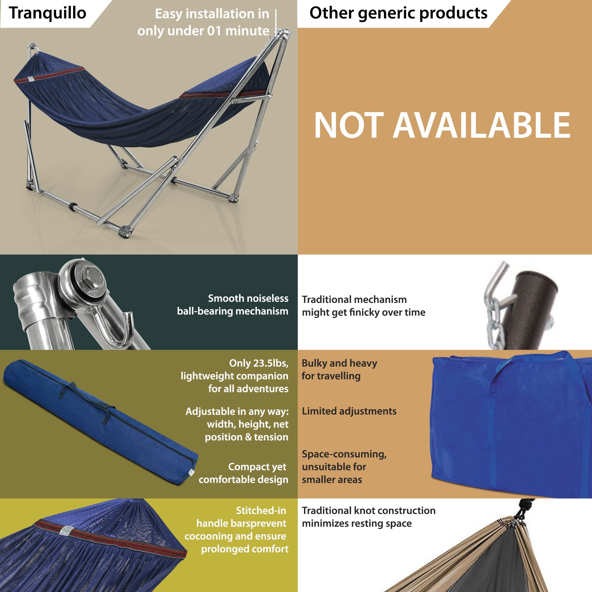 Tranquillo Original Stainless Steel Hammock Stand