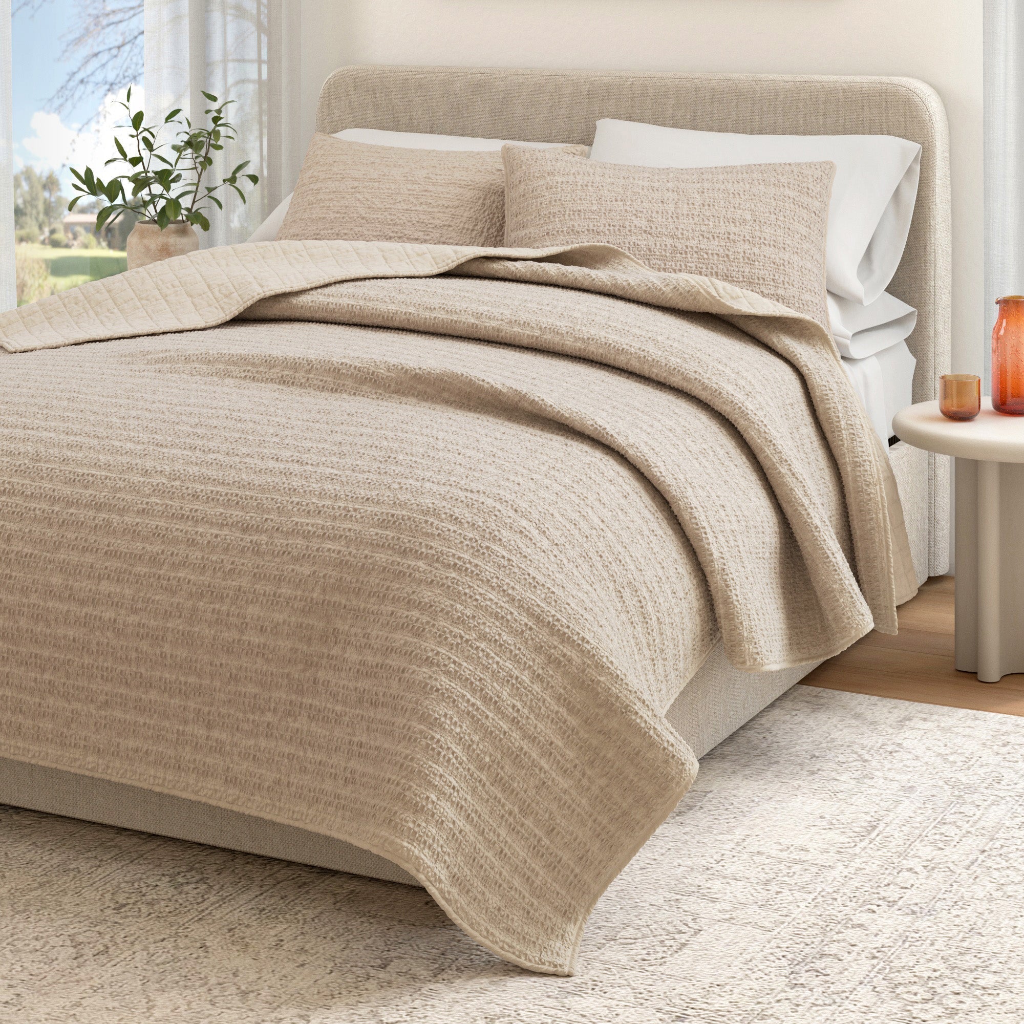 100% Cotton Honeycomb Quilt Set - Genevieve Collection