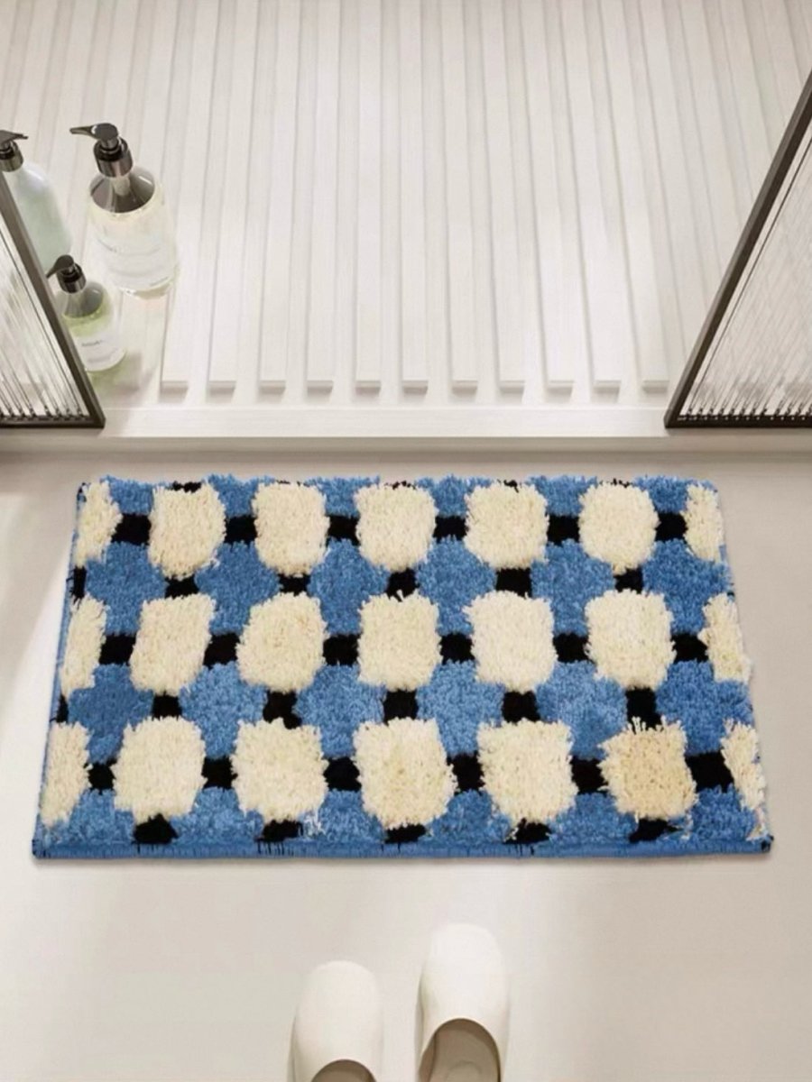 Ultra Soft Modern Geometric Bath Rug, Absorbent, Anti - slippery Mat - Modern Geometric Bath Rug - INSPECIAL HOME