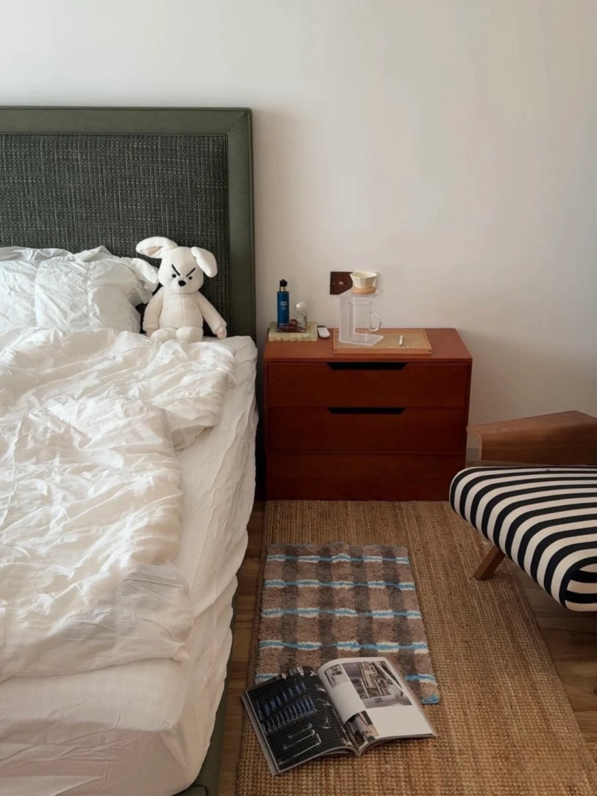 Ultra Soft Retro Earthy Tone Checker Bath Rug, Absorbent Mat - Retro Earthy Tone Checker Bath Rug - INSPECIAL HOME