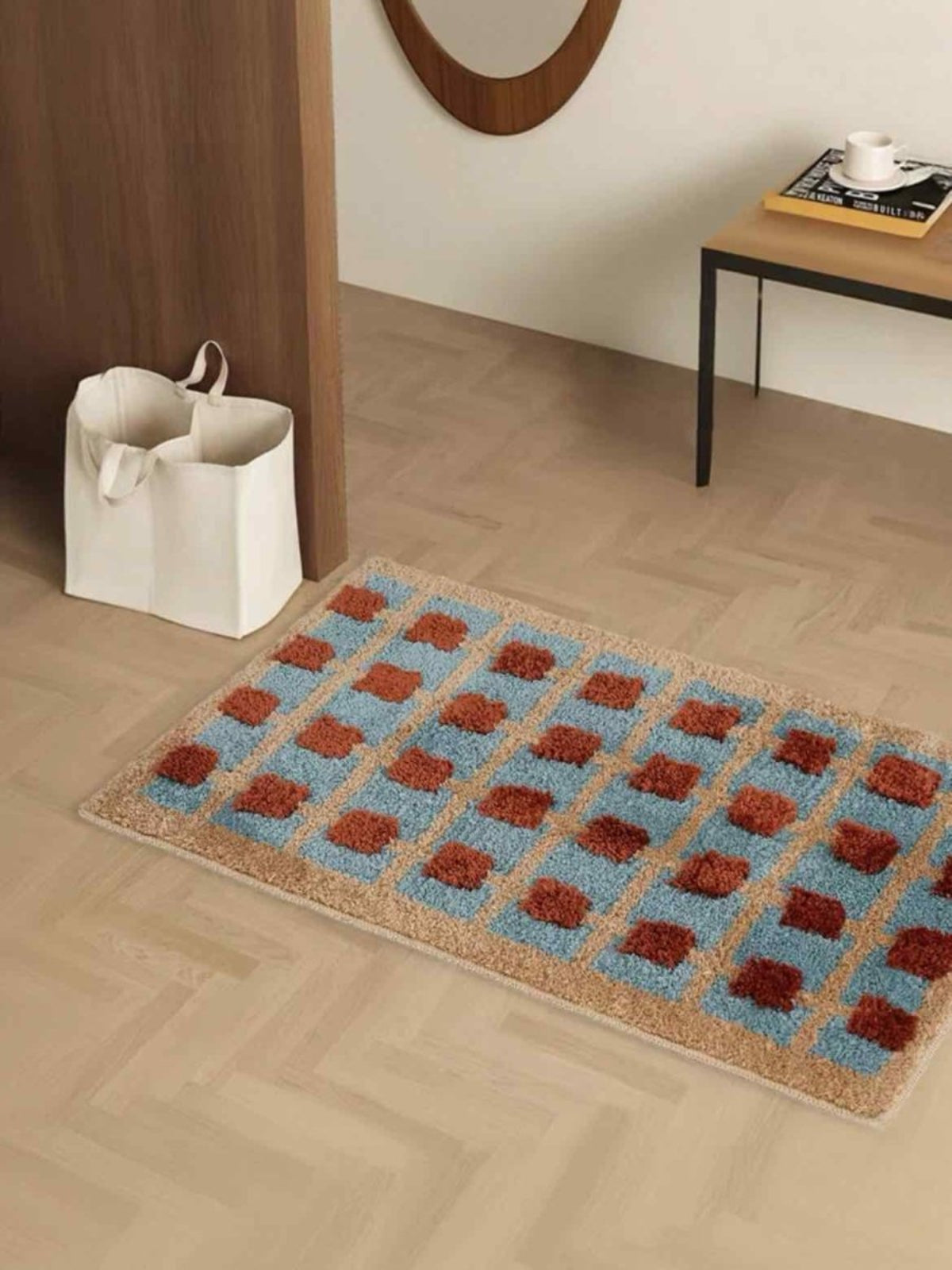 Ultra Soft Retro Whimsical Bath Rug, Machine - washable, Absorbent Mat - Retro Bath Rug - INSPECIAL HOME