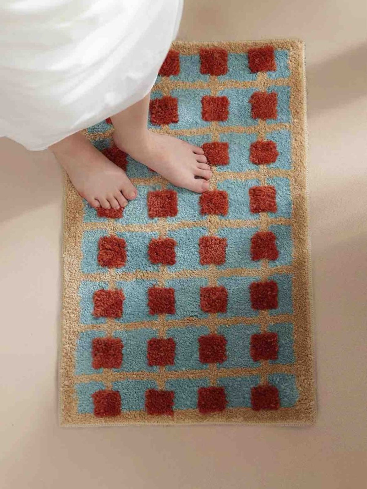Ultra Soft Retro Whimsical Bath Rug, Machine - washable, Absorbent Mat - Retro Bath Rug - INSPECIAL HOME