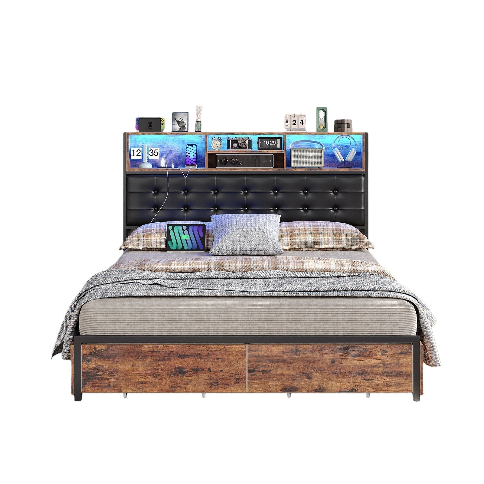 Yanosaku BF013-BR Bed Frame