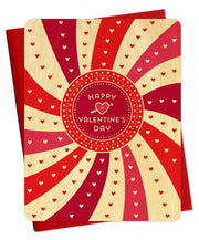 Whirling Hearts Wood Valentine's Day Card