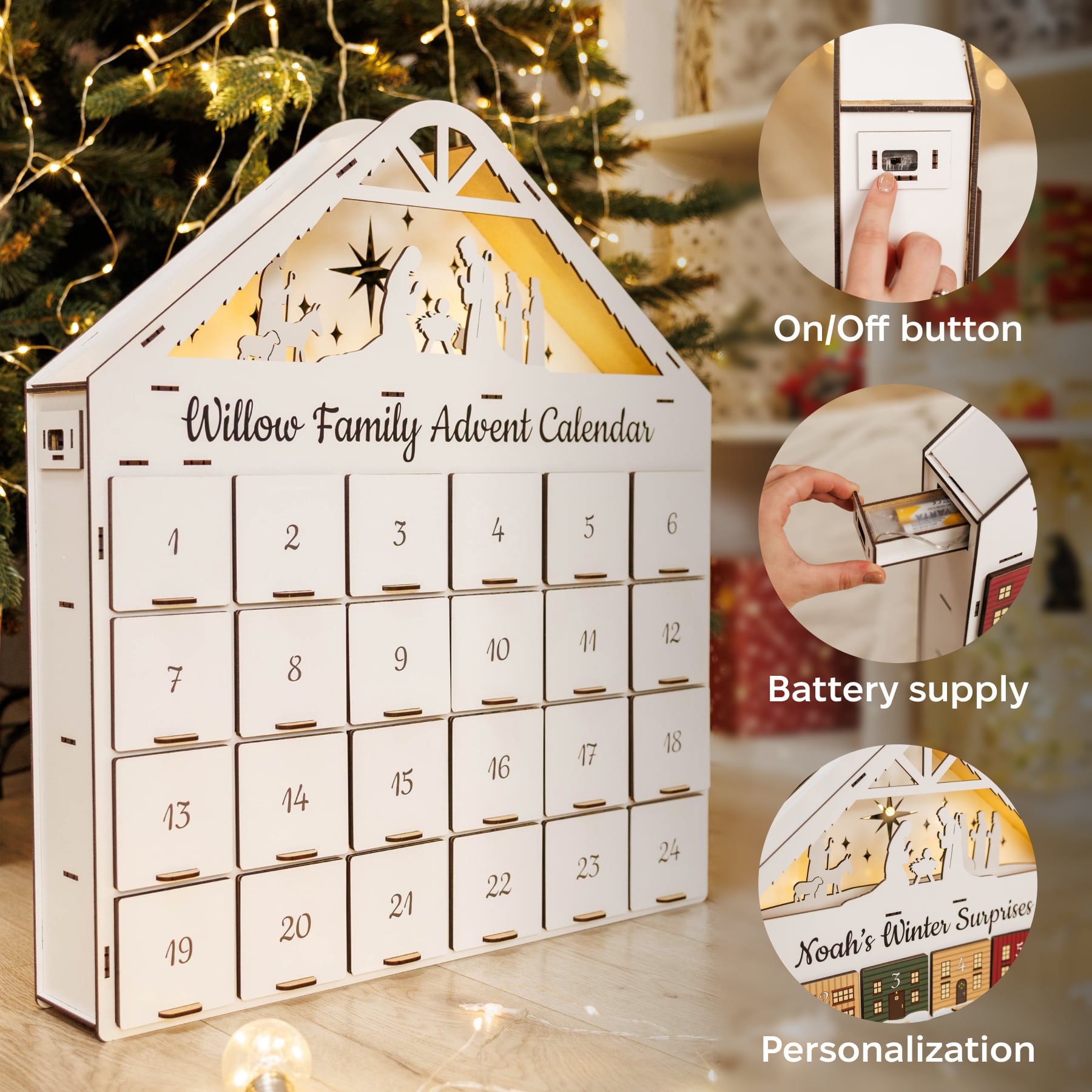 Christmas Advent Calendar - White