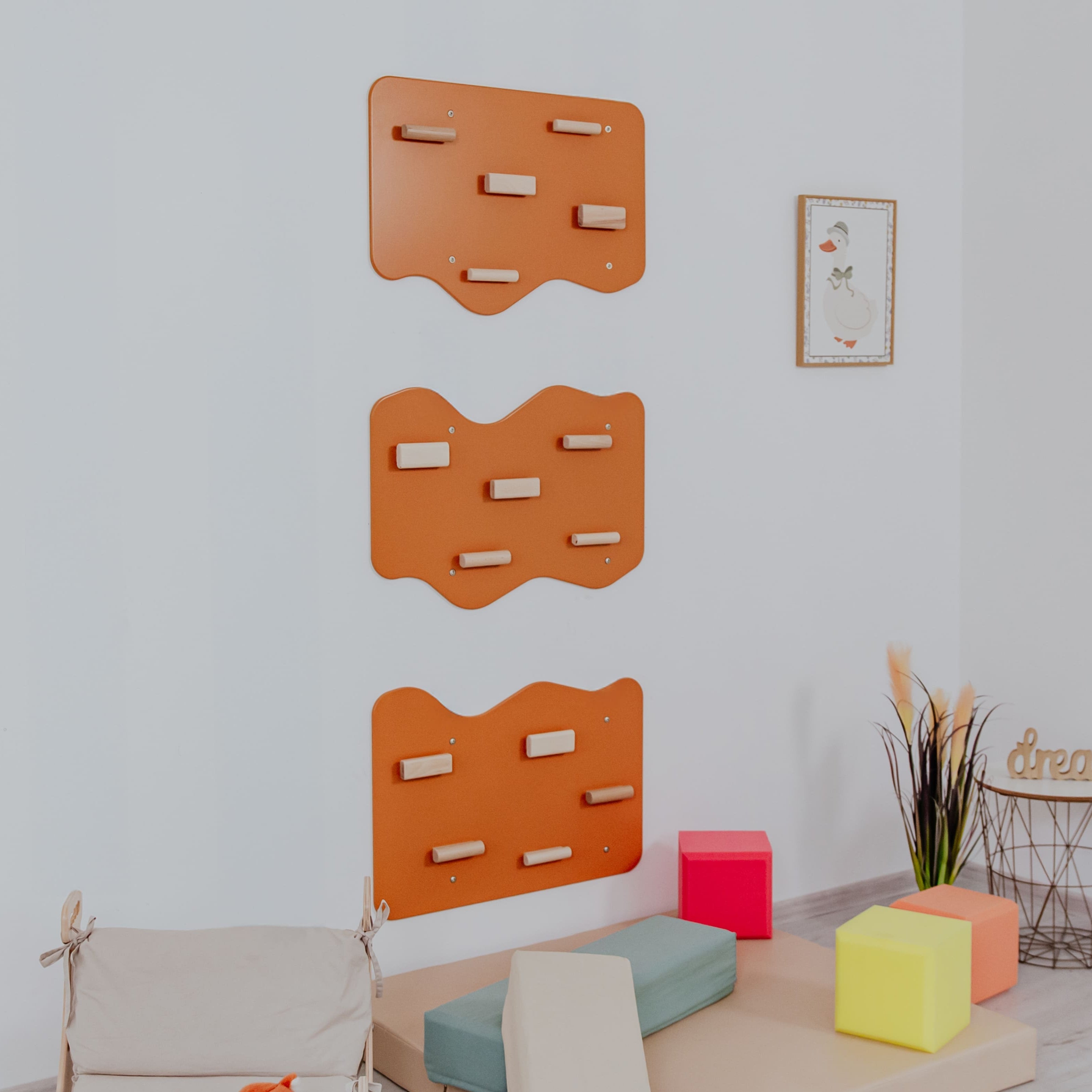 Indoor Rock Wall with Cloud-Shaped Panels for Kids 3-10