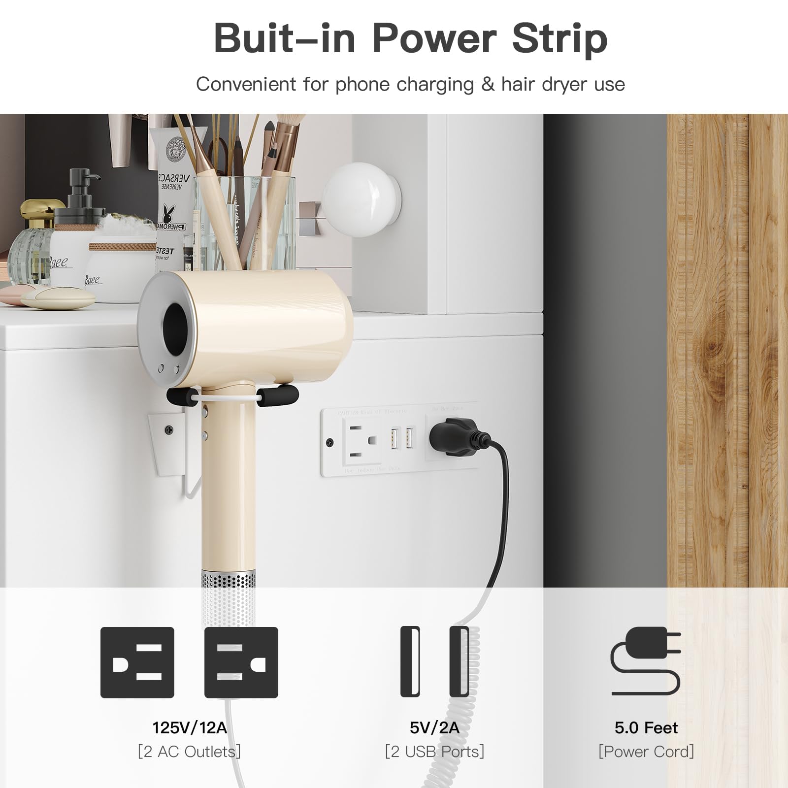 Makeup Vanity desk with LED Mirror, 11 Drawers