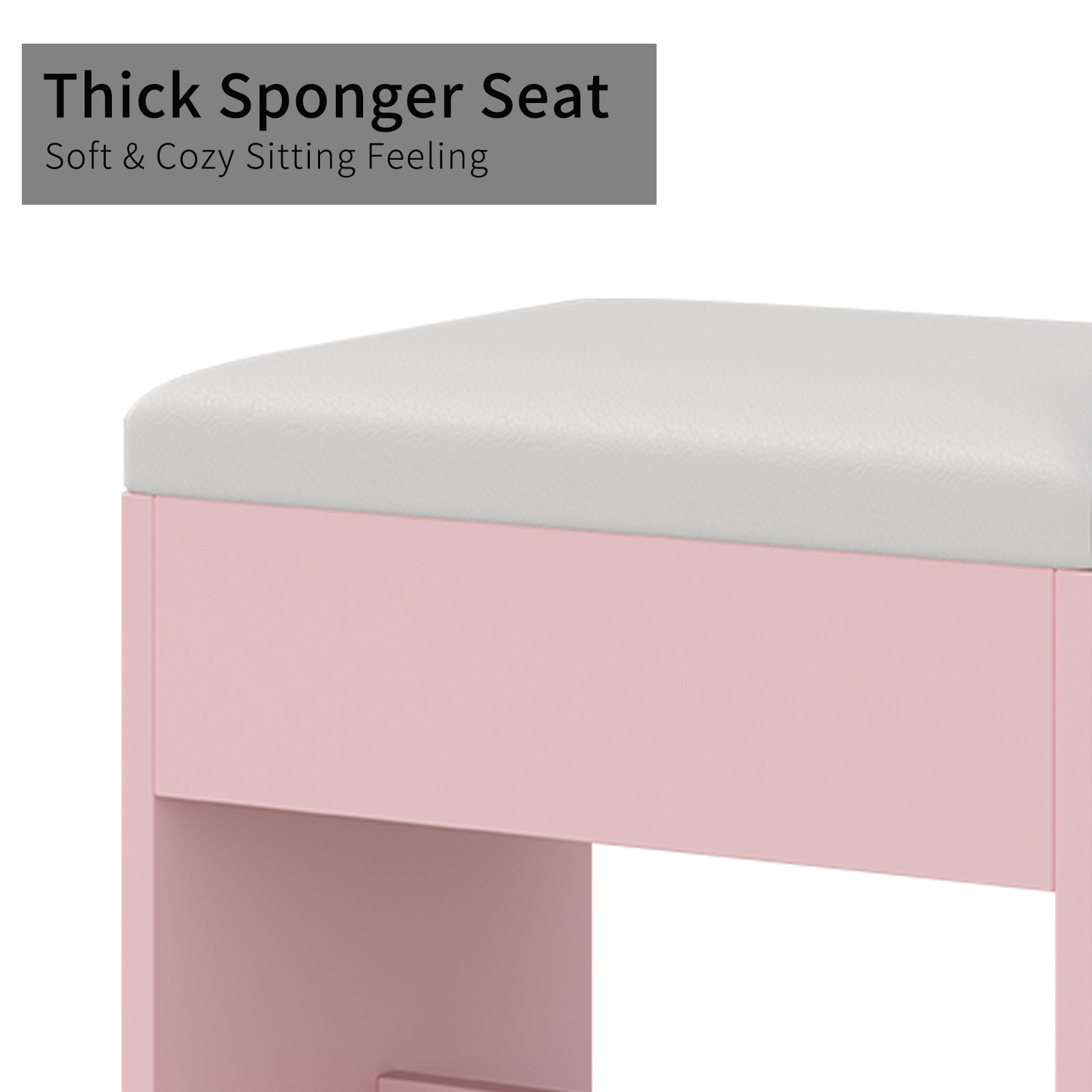 Makeup Vanity desk with LED Mirror, 5 Drawers