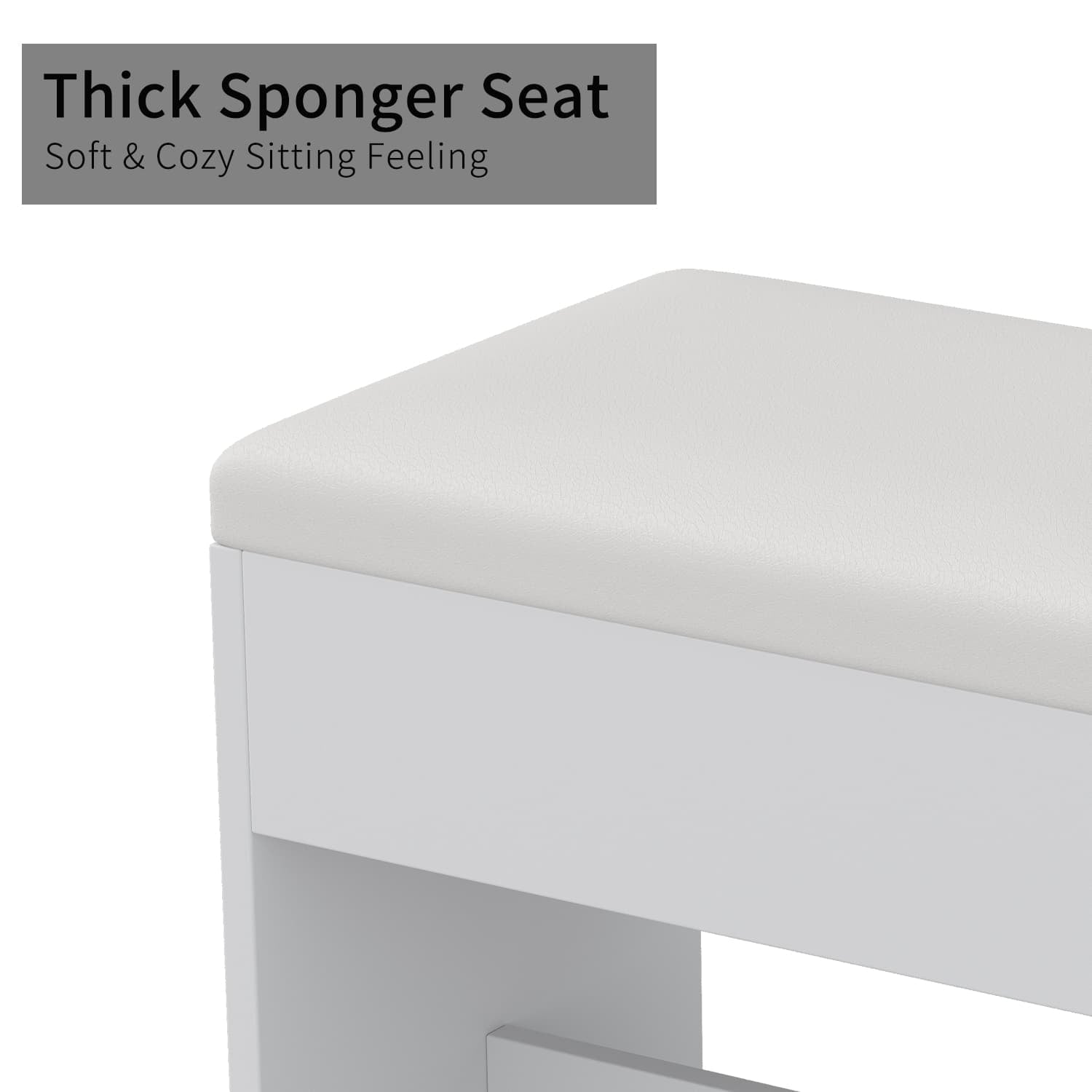 Yanosaku VD020 Vanity Desk with Power Outlet, Mirror, 10 LED Lights